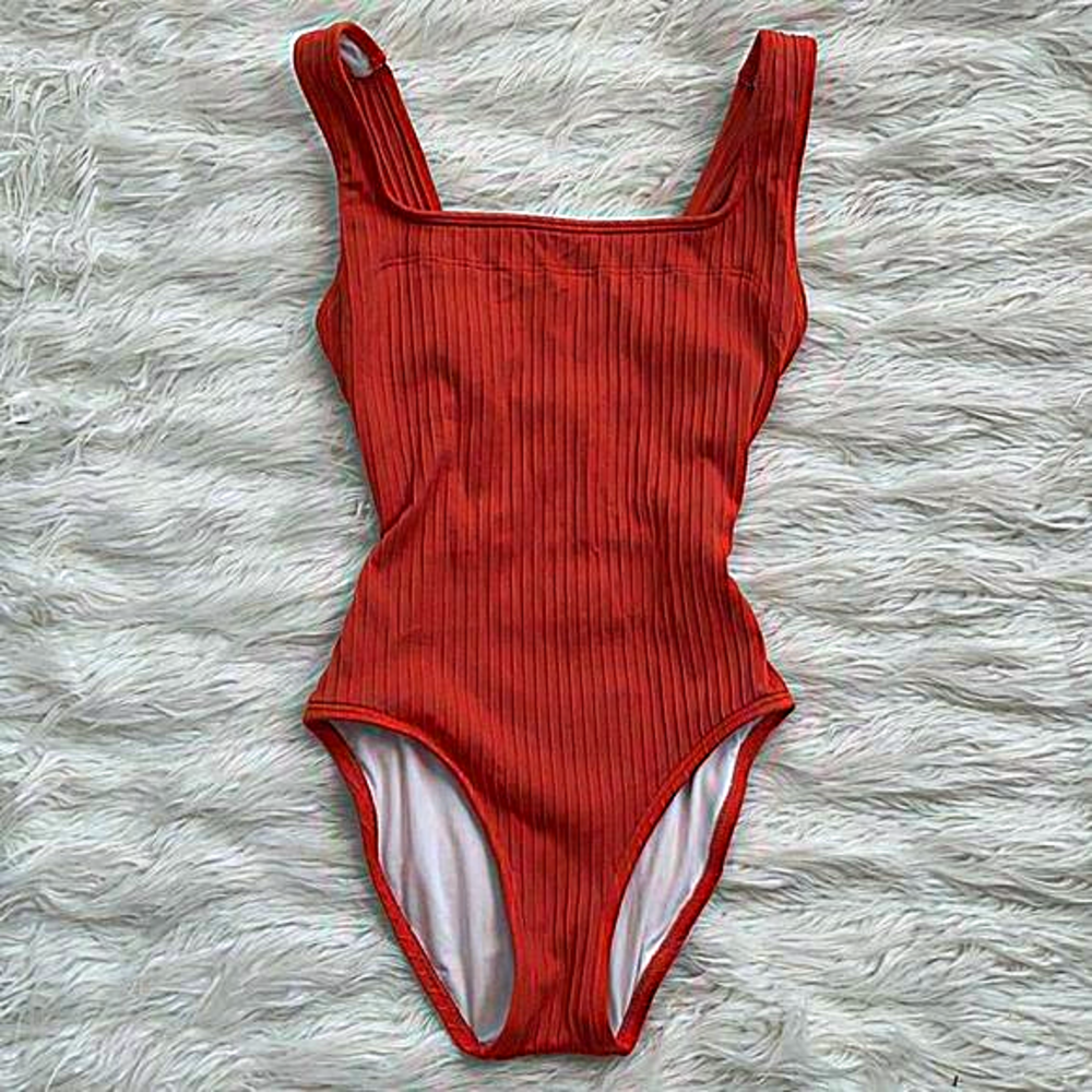 MICHAEL Michael Kors |‎ Ribbed One Piece Swimsuit